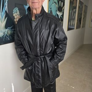 3/4 LEATHER COAT By Wilson With Thinsulate Lining For Extra Warmth.  Brand New